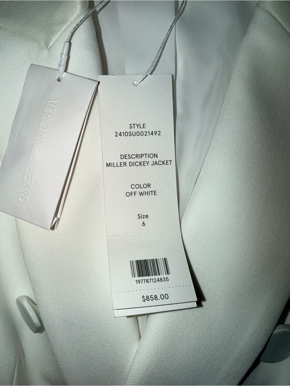 Veronica Beard Off-White Miller Dickey Jacket - Picture 8 of 10